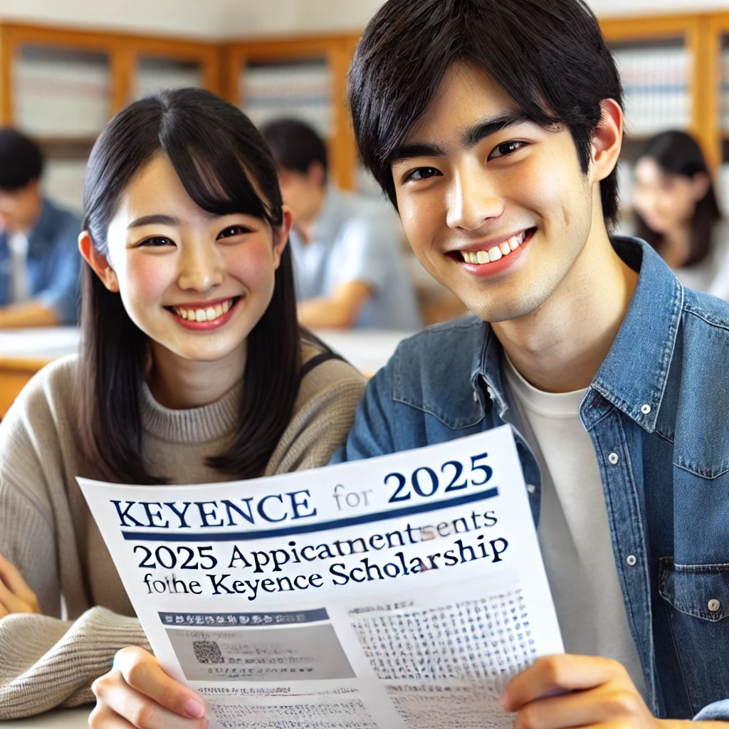 A-Japanese-university-student-both-male-and-female-reading-a-document-that-states-the-2025-application-requirements-for-the-Keyence-scholarship.-The.webp